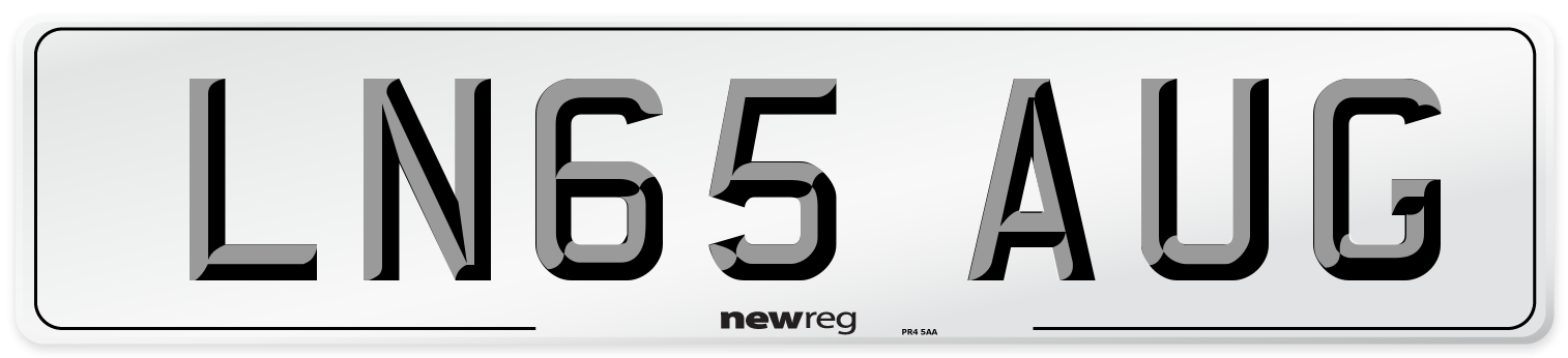 LN65 AUG Number Plate from New Reg